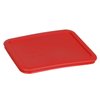 Pyrex 7210-PC 3-Cup Red Plastic Food Storage Replacement Lid Cover, Made in the USA - 4 Pack