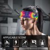 NDISTIN Tie Dye Hair Band Wristband Sweat Headband Teens Head Band Scarfs for Women Non Slip Elastic Band 1 Pack