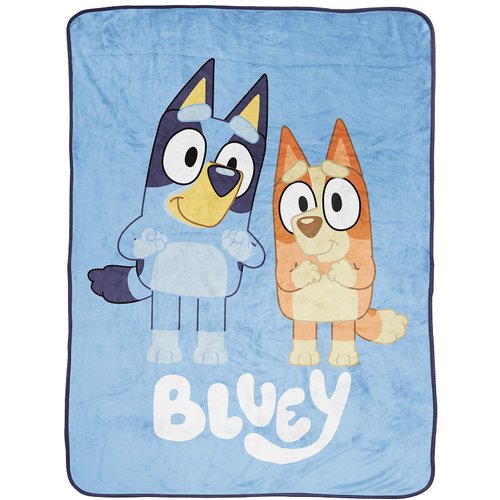Jay Franco Bluey Again Throw Blanket - Measures 46 x 60 inches, Kids Bedding - Fade Resistant Super Soft Fleece (Official Bluey Product)