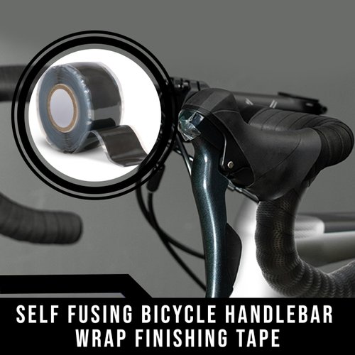 Domain Cycling - Bike Handlebar Tape - Self-Fusing Silicone Waterproofing Tape - 10 Ft Roll of Self-Bonding Handlebar Tape for Road Bike - Repair Griptape (Blue)