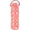 Lifefactory 22-Ounce Glass Water Bottle with Active Flip Cap and Protective Silicone Sleeve, Cantaloupe, 22oz