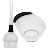 Ipetboom 1 Set Hair Dye Color Brush and Bowl Set, Diy Hairdressing Accessory Hair Tint Brush Hair Tint Dying Coloring Applicator (2 brushes+Mixing Bowl)
