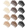 Small Claw Clips for Women 1.6 '' Double Row Teeth Small Hair Clips 12 Pcs Matte Cute Jaw Clips for Hair Claws