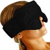 Huggaroo Gem | Super Plush Heated Eye Mask and Sleep Mask with Gel Ice Pack – Stocking Stuffer – Soft, Washable Cover - Black
