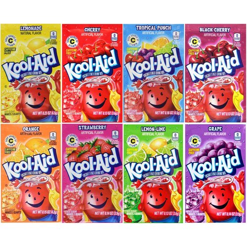 Kool Aid Lemonade Unsweetened Soft Drink Mix 0.23 OZ (pack of 48)