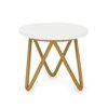 1 12 Scale Dollhouse Furniture Mini Circle Coffee Table Miniature Decor for Living Room Bedroom Family Room Kitchen Balcony Fairy Garden Project Decoration (Golden Stand)