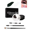 Eyebrow Pomade Brow Gel,2-in-1 Black&White Eyebrow Color with Brushes,Long-Lasting Waterproof High Pigment Cream Eyebrow Pen Pomade Eyeliner,Tinted Brow Gel Eyebrows Shape Filler Makeup for Women-10