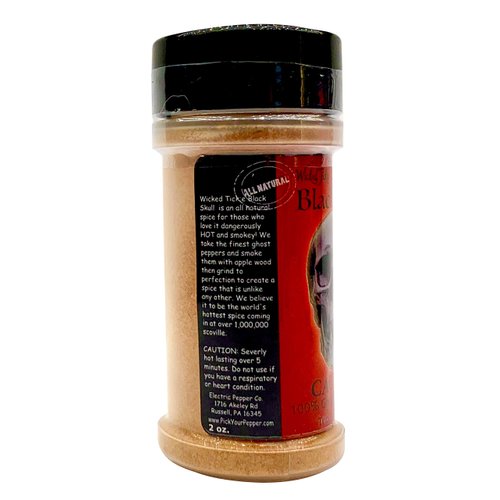 Wicked Tickle Black Skull Smoked Ghost Pepper Powder
