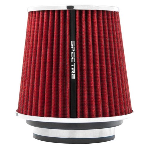Spectre Performance Universal Clamp-On Air Filter: Washable Filter: Round Tapered; 3 in/3.5 in/4 in Flange ID; 5.5 in (140 mm) Height; 6 in (152 mm) Base; 4.75 in (121 mm) Top, SPE-8132