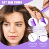 BRIMFULITE 3 Pcs Hair Brush Set with 1 Edge Brush, 1 Rat Tail Comb, 1 Bristle Hair Brush for Slicking Back Hair, Controlling Flyaway, Braiding for Women Men Babies (Purple)