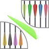 Letszhu Arrows Vanes 4 Inch Plastic Feather Fletching for DIY Archery Arrows 50 Pack (Neon Yellow)