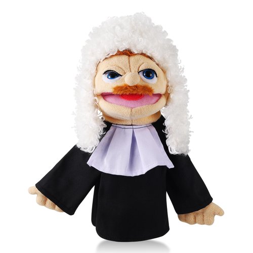 Role Play Hand Puppets Hand Plush Chef Doctor Fireman Pirate Detective Athlete Nurse Worker Hand Puppet Toys Puppets for Kids Storytelling Imaginative Pretend Play Teaching Preschool(Judge)