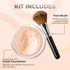 FOUNDATION with FLAWLESS FACE BRUSH Mineral Makeup (PINK BISQUE) Matte Natural Loose Powder Bare Skin Cosmetics Full Coverage Long Lasting All Skin Types SPF 18