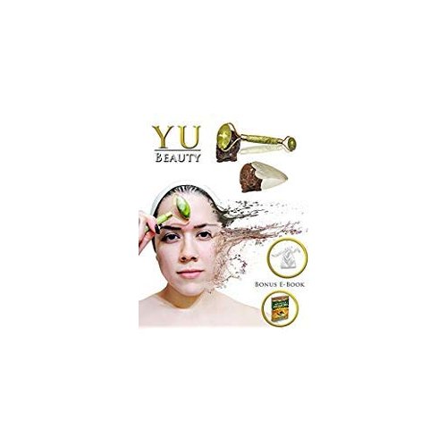 Jade Roller and Gua Sha Face Tool Massage Set | Dual Quartz Stone Facial Chi Massager By Yu Beauty