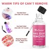 Press on Nail Glue Remover, Melous Nail Remover with Cuticle Pusher for Press on Nails Acrylic False Nails Fake Nails