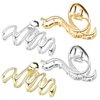 4 PCs Metal Hair Claw Clips for Women Girls 4.52 Inch Wavy Irregular Shape Hair Clips for Thin Thick Hair Accessories Gold and Silver Shark Claw Non-slip Head Clip Elegant Strong Hold Hair