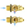 GASHER 2PCS 1/2" 304 Stainless Steel Float Ball Valve with 1/2"G Female x 1/2"NPT Male Adapter, DN15 Adjustable Water Tank Float Ball Valve for Stock Tank Pool Water Level Control
