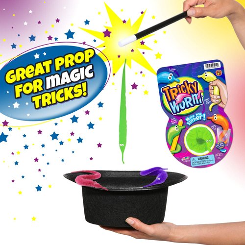 JA-RU Fuzzy Worms on Strings on a String Magic Worms Fidget Toy (4 Assorted Individually Packed) Wiggly Worm On String Twisty Fuzzy Worm Toys for Kids Party Favors ADD Anxiety Relief 5219-4s