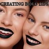 Black Matte Lipstick,2 Pcs Black Matte Lip Liner and Liquid Lipstick Set,Waterproof Long Lasting Lip Gloss Stain,Matte Liquid Lipstick for Women,Non-Stick Cup Non-Fading Liquid Lip Liner Lipgloss Set