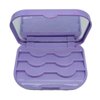 1 Piece 3-Tier Empty Eyelashes Storage Box with Makeup Mirror Plastic Eyelashe Case Lash Storage Case Eyelash Holder Organizer False Eyelash Case Storage Eyelashes Box, Purple