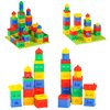 KUTOI Toddler Building Blocks for Kids Ages 4-8, Toddler Blocks Stacking Toys, Fun House Big Blocks Building Sets with 10” x 10” Baseplate, Educational Daycare Toys