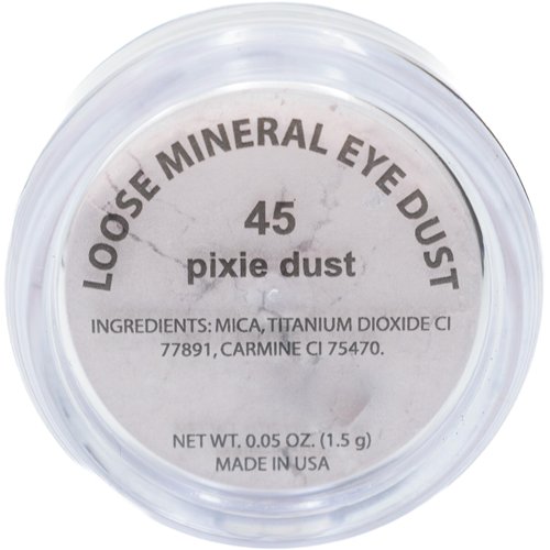 Pure Ziva Pixie Dust Light Pale Pink Metallic White Single Loose Powder Eyeshadow; Talc & Paraben Free, No Animal Testing & Cruelty Free