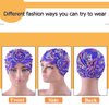 WKJHO 4 Pieces Womens Turban Hat Head Wraps for Women Twist Knot Pre-Tied Bonnet Turbans for Women Unique Leaf Pattern Beanie Cap Hats