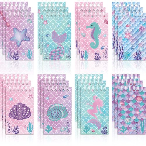 Dianelhall 24 Pcs Mini Notebooks Party Favors Mini Spiral Notepads Party Supplies for Boys Girls Kids Birthday Party Piñata Fillers School Classroom Gifts Supplies