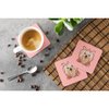 Carolines Treasures Checkerboard Pink Yorkie Yorkishire Terrier Foam Coaster Set of 4 3 1/2 x 3 1/2 multicolor