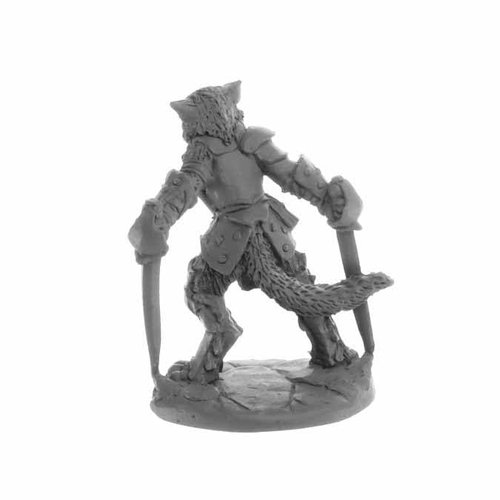 Reaper Miniatures Catfolk Rogue Shadoweyes Miniature Figure 25mm Heroic Scale Reaper Bones USA