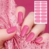 Nail Polish Strips Solid Color, DANNEASY 24 Sheets Adhesive Nail Polish Stickers Nail Wraps for Women 1Pc Nail File, Cuticle Stick