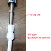 MALIDA 3/8" OD Tube x 7/16"-24 UNS Tube Push to Connect Fittings for Reverse Osmosis RO water filter System Faucet Adapter (pack of 10)
