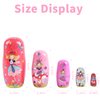 Tngan Nesting Dolls, 5Pcs 6" Tall Russian Nesting Dolls, Handmade Matryoshka for Kids, Wooden Stacking Toys for Christmas Home Wedding Party Decorations (Fairy)