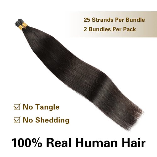 Sunya I Tip Hair Extensions Human Hair 22 Inch Itip Hair Extensions Human Hair Natural Black Itip Hair Extensions Real Itip Human Hair Extensions 50g/50Strands
