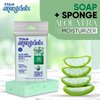 T.Taio Esponjabon Aloe Vera Soap Sponge - Gentle Shower Scrubber - Cleaning Bath Wash Scrub - Dirt & Oil Removal - Massage & Lather Foot, Elbow, & Face - Bathroom Accessories - Fresh Aloe Vera Scent
