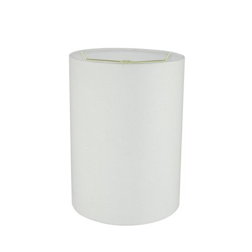 Aspen Creative 31261 Transitional Drum (Cylinder) Shaped Spider Construction Lamp Shade in White, 8" wide (8" x 8" x 11")