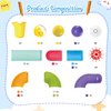 taseyok Toddler Bath Toys, Baby Bathtub Toys Ball Slide Track, DIY Shower Toys with Suction Cups, Christmas Birthday Gift for Kids Bath Fun for Ages 3 4 5 6 7