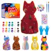 LBOLYUMEG Paint Your Own Cat Lamp Kit, Art Supplies Arts and Crafts for Kids Ages 8-12,Crafts for Girls 8-12,Night Light Kids Crafts Ages 4-8, Birthday Easter Gift for Girls Boys Age 3 4 5 6 7 8+(Cat)