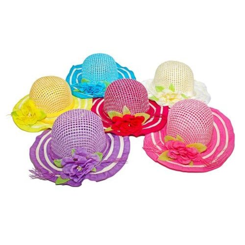 Lil Princess Girls Tea Party Princess Dress-up Colorful Costume Hats 6 Assorted Colors, Kids 2-5