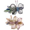 Sinide Womens Hair Barrettes Copper Wire Bride Hair Clips Butterfly Wedding Head Piece Flower Hair Jaw Clamp Hairpin Crystal Hair Accessories for Women and Ladies (2 Pack)