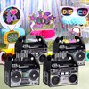 12 Pieces 80s 90s Novelty Boom Favor Boxes Boombox Prop Radio Decorations Table Centerpieces Decor for Retro 1980s Theme Hip Hop Party Favors