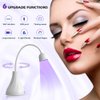 SMALLSHS LED UV Nail Lamp, Mini Lotus Hands Free Light Rotatable Nail Dryer Quick Dry Nail Polish Curing Lamp Gooseneck Flash Cure Light for Home DIY & Salon Manicure Decor