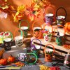 Sliner 190 Pcs Halloween DIY Paper Cup Craft Kits, 9 oz Halloween Theme Paper Cups Happy Halloween Party DIY Cards Colorful Twist Ties for Boys Girls Halloween Holiday DIY Crafts Supplies Favors