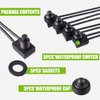 EPLZON KP-107 Waterproof Push Button Switch 12V ON/Off SPST Switch with 4.5''Lines for Motorcycle/Car(Pack of 5pcs,Black)