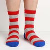 COTTON DAY Kids Boys Fun Novelty Socks Colorful Pattern Design 6-8 Years Shark Stripes Size M (8)