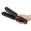 Double-Sided Boar Bristle Hair Straightening Comb with Clamp - Hair Detangler and Styling Tool to Reduce Split Ends