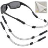 SIGONNA Eye Glasses String Strap Holder - No Tail Sunglass Strap for Men - Adjustable Eyeglass Strap for Women - Wired Eyewear Retainer Lanyard - 2 Cords - 13" M