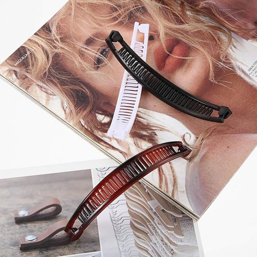 Black and Brown Clips Fish Clips Vintage Clincher Combs Tool for Thick Curly Hair Accessories Long Hair Clips Banana Hair Comb Fish Grip Slide Hair Clips Claws Set for Women Hair Accessories