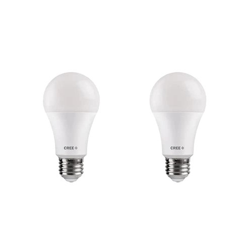 Cree Lighting Exceptional Series A19 Bulb, 5000K Dimmable LED Bulb, 60W + 815 Lumens, Daylight, 2 Pack