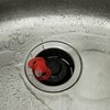 DANCO Disposal Genie Garbage Disposal Strainer | Kitchen Sink Drain Splash Guard | Food Scraper | Black (10051)